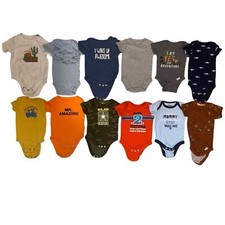 Lot of 12 Assorted Kids One Piece Bodysuits