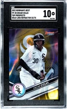 2022 Bowmans Best Oscar Colas Gold Lava Refractor #32/75 White Sox Gem 10