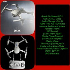 Drone - 4K HD Camera/Video - WIFI & Remote Control - Range   300' - RRR Drones