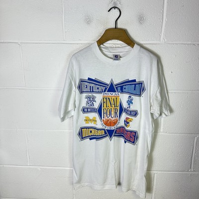 Vintage Logo 7 Shirt Herren Large weiß 1993 NCAA Final Four Single Stitch USA 90s