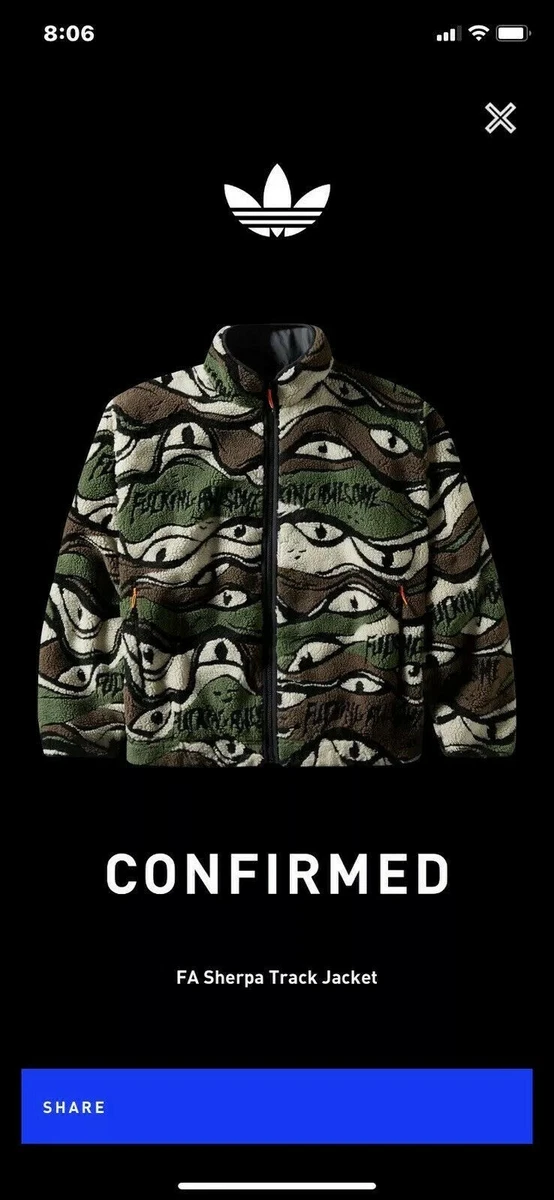 FuckingAwesome FA X Adidas Sherpa Jacket- Size Large - SOLD OUT - DEADSTOCK