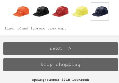 Brand New Authentic Supreme Coated Linen Camp Cap Navy Box Logo