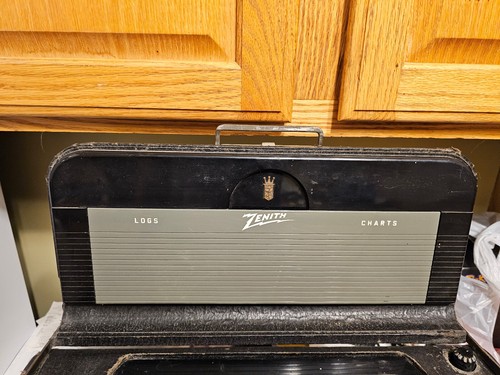 vintage 1954 1955 zenith l600 6l40 trans-oceanic portable tube radio - Picture 7 of 22