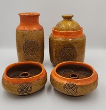 RARE Rosenthal Netter Bitossi Aldo Londi Candle Stick Holders Covered Jar Vase