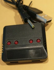 USB Charger - 4 Port Charger for LiPo Drone Batteries 3.7V - Fastest Shipping