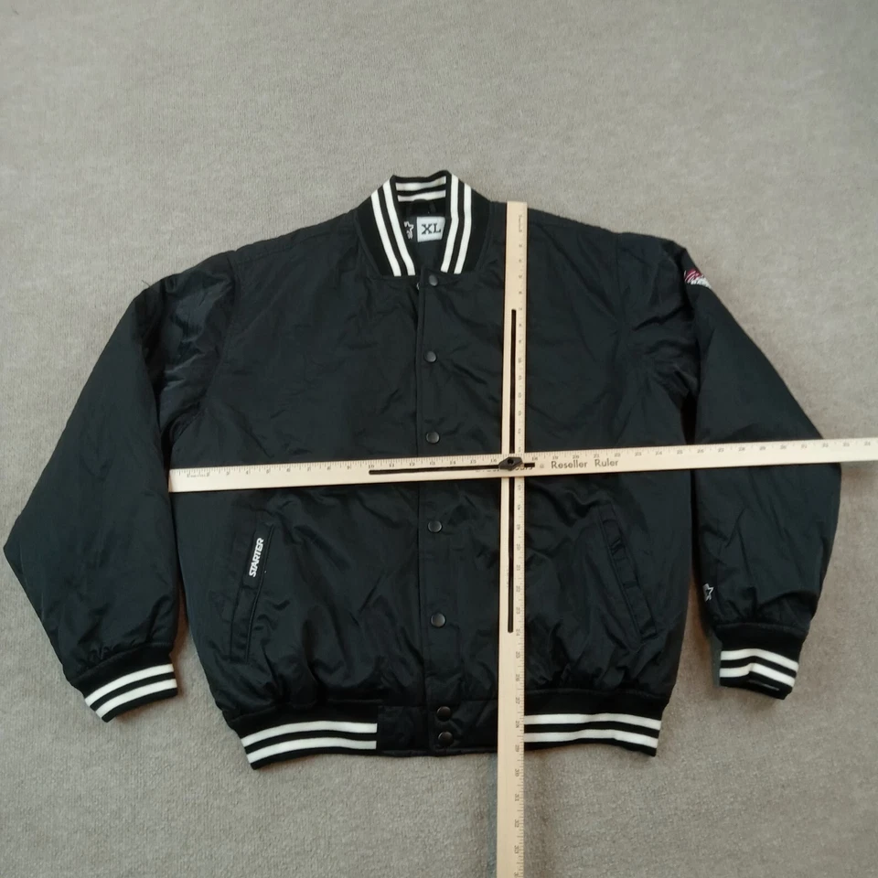 Chaqueta de Carreras Joe Gibbs Para Hombres XL Negra Botón Delantero Arrancador Informal Bombardero Foto 2 de 4