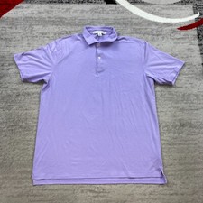 Holderness Bourne Performance Polo Shirt Medium Blue Outdoors Golf Preppy Mens