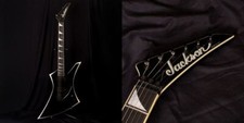 Jackson Usa Custom Shop Kelly negro con biseles blancos y Kahler 1986 entrega segura