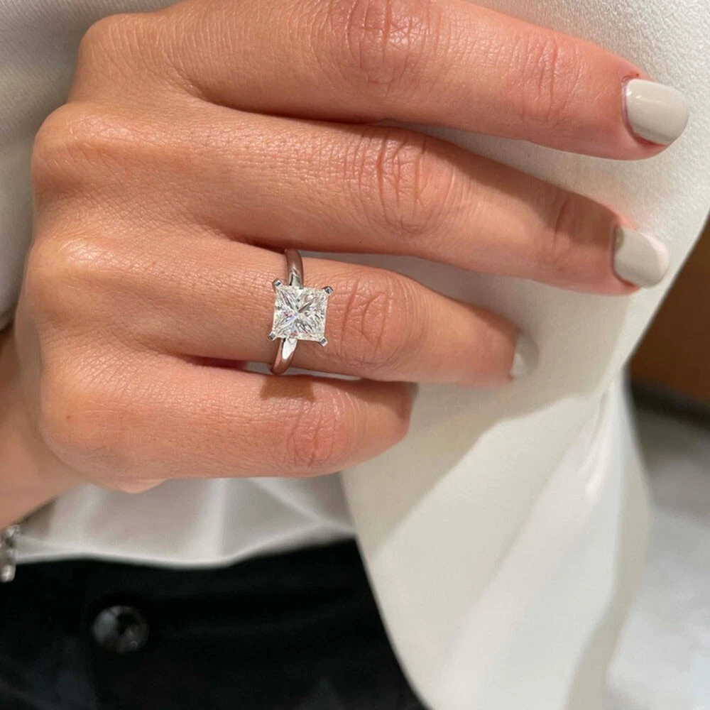 Solitaire princess engagement rings sale