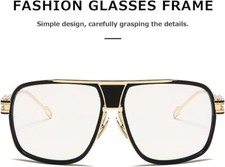 Sunglasses Men Women Unisex Goggle Alloy Big Frame Metal Punk Style Shield