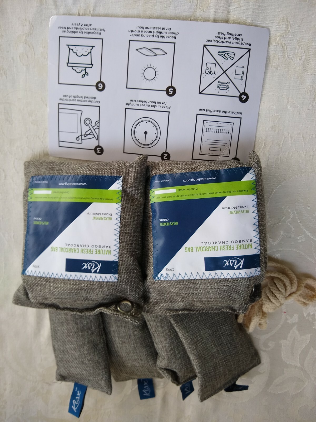 Kisx Nature Fresh Air Purifier Bags Activated Charcoal Bags Odor