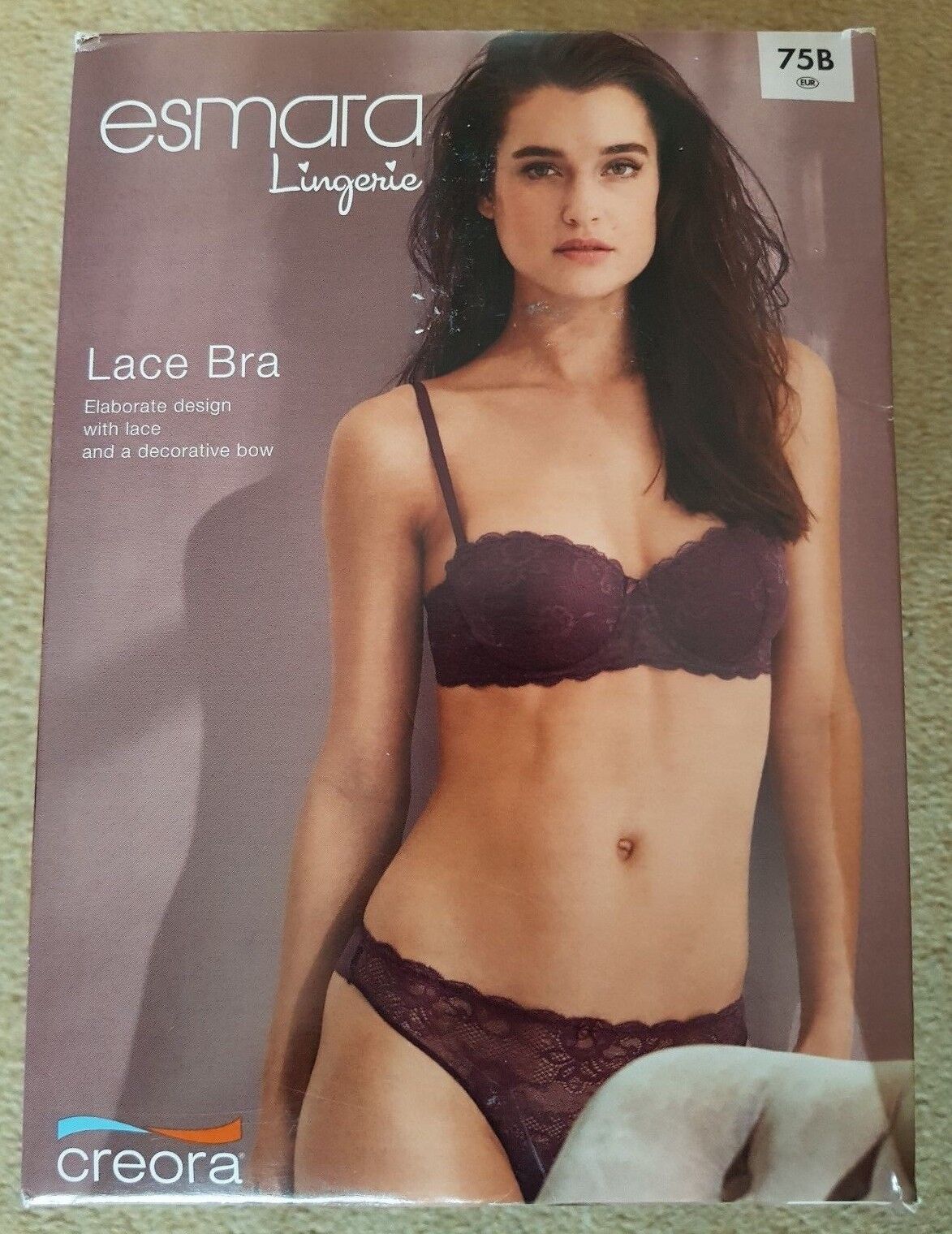 Esmara Lingerie Lace Bra with decorative bow Size 75B (EUR) Brand New  padded cup