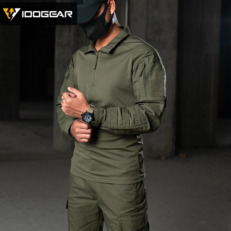 IDOGEAR UFS Tactical Shirt Combat Military w/ Elbow Pads Paintball Duty Military - Image 3 of 4