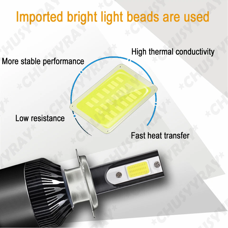 For Hyundai Genesis 2009-2014 LED HID Xenon Headlight Hi / Lo+ Fog Light 6×Bulbs - Image 3 of 4