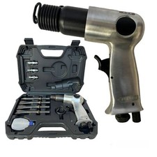 Martello Scalpellatore Pneumatico ad Aria Compressa + 4 Punte in Valigetta