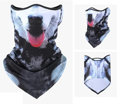 Halloween Animal Printed Bandana Neck Gaiter Half Face Mask Scarf Balaclava US