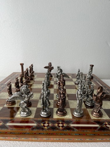 Luxury Handmade Mythology Chess Set – Pegasus Zamak Pieces & Wooden Board - Picture 9 of 14