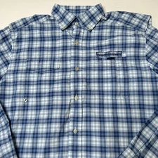 Vineyard Vines Mens Medium Blue Harbor Vented Fishing Nylon Outdoor Shirt