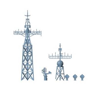 1:350 For USN Ticonderoga Class Mast And Radar System 1set