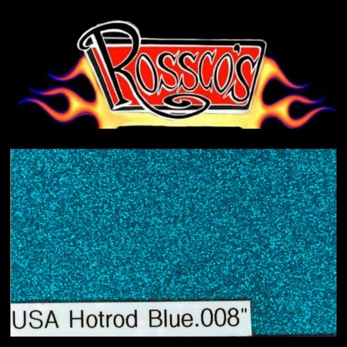 USA Hotrod Blue -Rossco's Old School Hotrod Metal Flake Fine medium Coarse - Picture 10 of 11