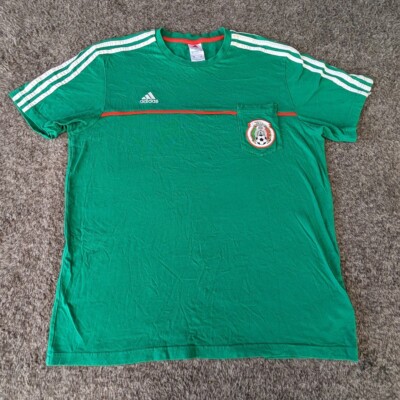 Adidas Mexico Stadium Shirt Men's Large Athletic Soccer Green Tee
