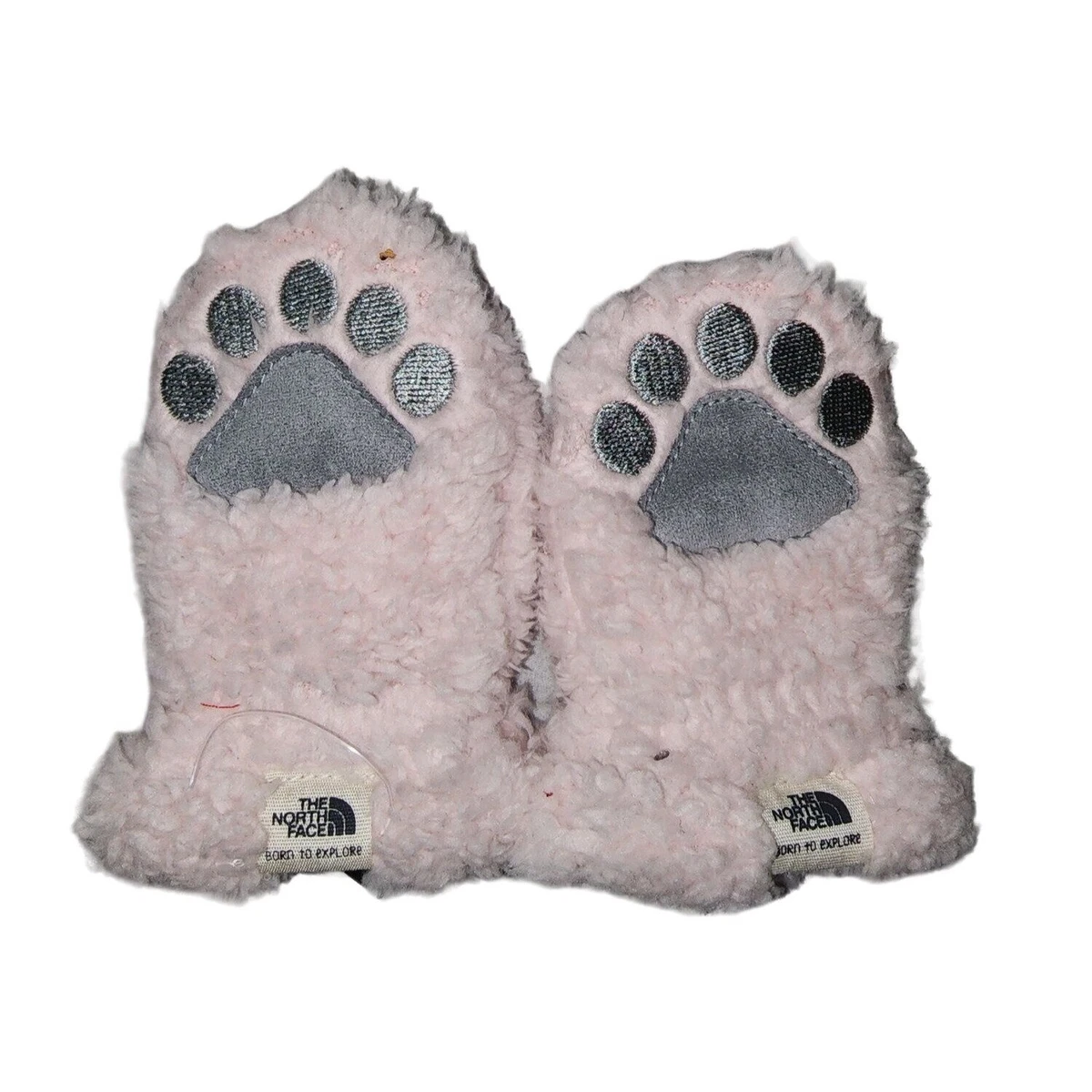 Kids The North Face Baby Bear Suave Oso Mitt Pink High Pile Fleece Mittens XS