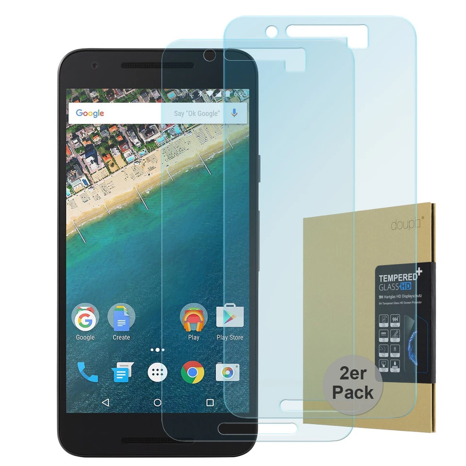 2x 9H Vetro Temperato LG Nexus 5x Protezione Display Anti Graffi Vetro Pellicola - Immagine 2 di 4