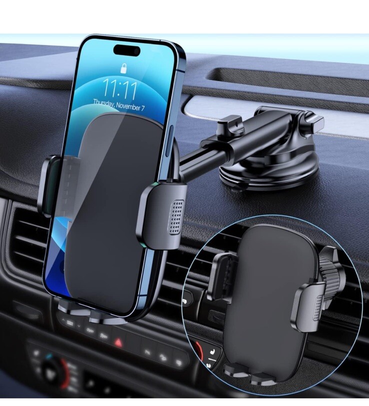 Car Phone Holder Mount Phone Mount for Car Windshield Dashboard Air Vent Univers-image
