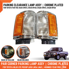 Chrome Corner Parking Light Clearance Lamp Pair Fit 84-88 Toyota Pickup Truck