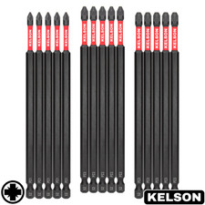 15 x Mixed 150mm Pozi PZ1 PZ2 PZ3 Impact Screwdriver Bits Extra Long 1/4" KELSON