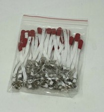 Upright Piano Bridle Straps - Clip-on style - Set of 90, white with red tabs