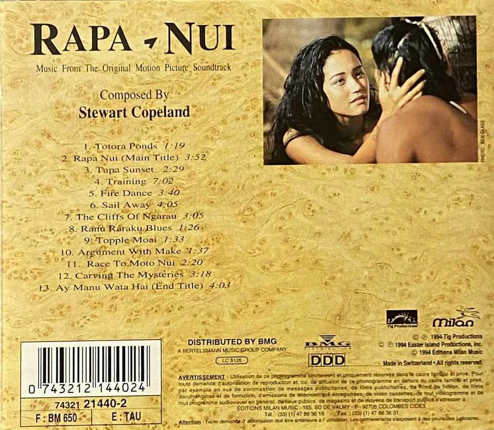 STEWART COPELAND  - " RAPA NUI "  -  SOUNDTRACK - CD - NEUWERTIG - Bild 2 von 2