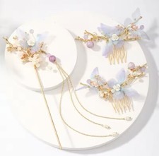 Traditional Chinese Style Hanfu Hair Pin, and Comb Accessory Set