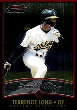 Terrence Long 2001 Bowman Chrome #63 Athletics MLB READ FREE SHIP AutographDen