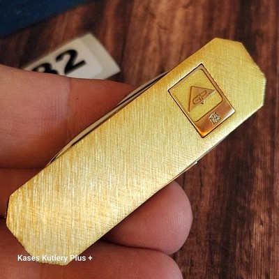 Jostens Gents Multi Tool 2.5'' Closed Gold Tone Pocket Knife Made In Japan