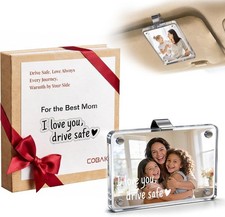 4pcs Acrylic Car Photo Holder Magnetic Personalized Car Visor Clip Picture Decor