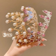 Colorful High-End Crown Headbands for Three