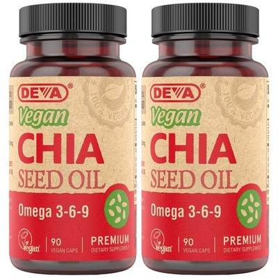 DEVA Vegan Vitamins Chia Seed Oil, Packed with Omega 3, 6, 9 & Other Essentia...