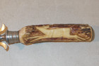 Vintage STAINLESS Antler Handle Meat Fork RUNNING DEER Germany — photo 2