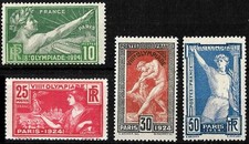 Timbres FRANCE - 183 à 186 - MH*  - 1924 Jeux Olympiques de Paris
