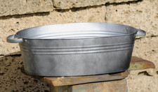 Zinkwanne oval, in anthrazit/schwarz,in 2 Größen lieferbar,bis 43cm