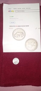 Somaliland 2005 Aluminum 5 Shillings. Elephants. CIRCULATED GOOD CONDITION