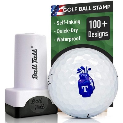 Ball Tatt Monogram Golf Ball Stamp, Self-Inking Ball Marker   Letter T Golf Bag