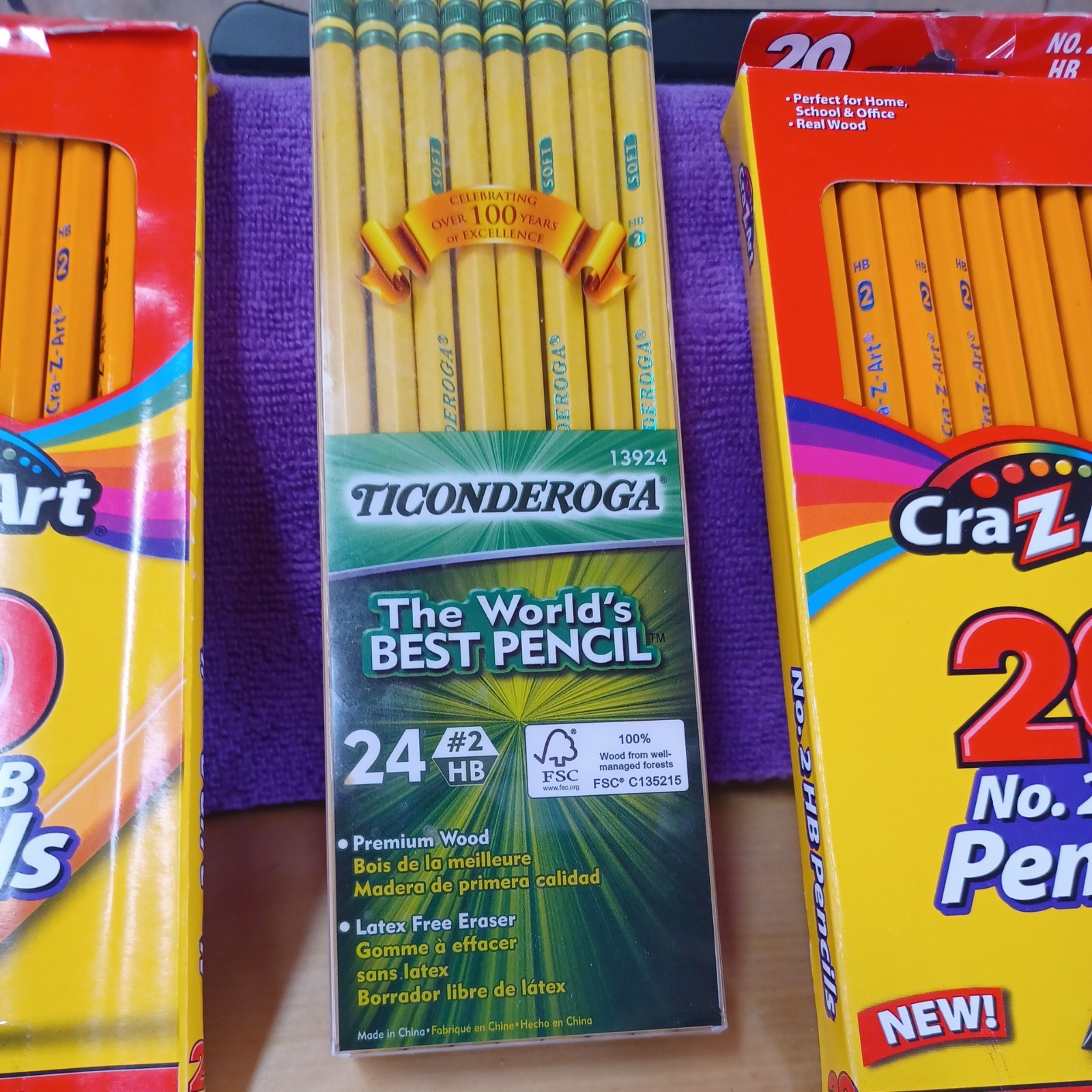 S Crazart No.2 Pencil 2  20 Packs  And 1  24 Pack Ticonderoga No. 2
