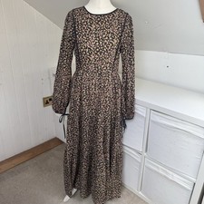 Christy Dawn Dress Size S Pink Cream Ditsy Floral Tiered Maxi Prairie Tallulah