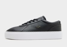 Image of Lacoste Court Set 225 Black / White Leather Trainers-ALL SIZES-Genuine-RRP £115