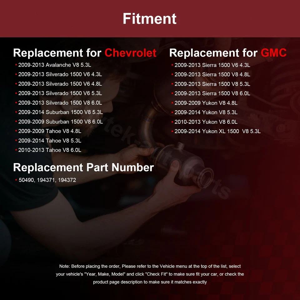 For Chevy Silverado GMC Sierra 1500 2009-2013 Tahoe Yukon Catalytic Converter - Image 3 of 4