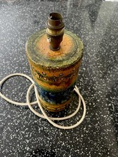 Superb Vintage Italian Bitossi Green Art Pottery Lamp Mid century ?