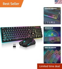 K10 Rechargeable Gaming Keyboard  Mouse Combo   2.4G Wireless, Anti-ghosting
