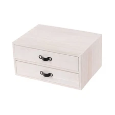 Desk Organizer Drawers for Office Supplies Kitchen Storage - Wood Makeup